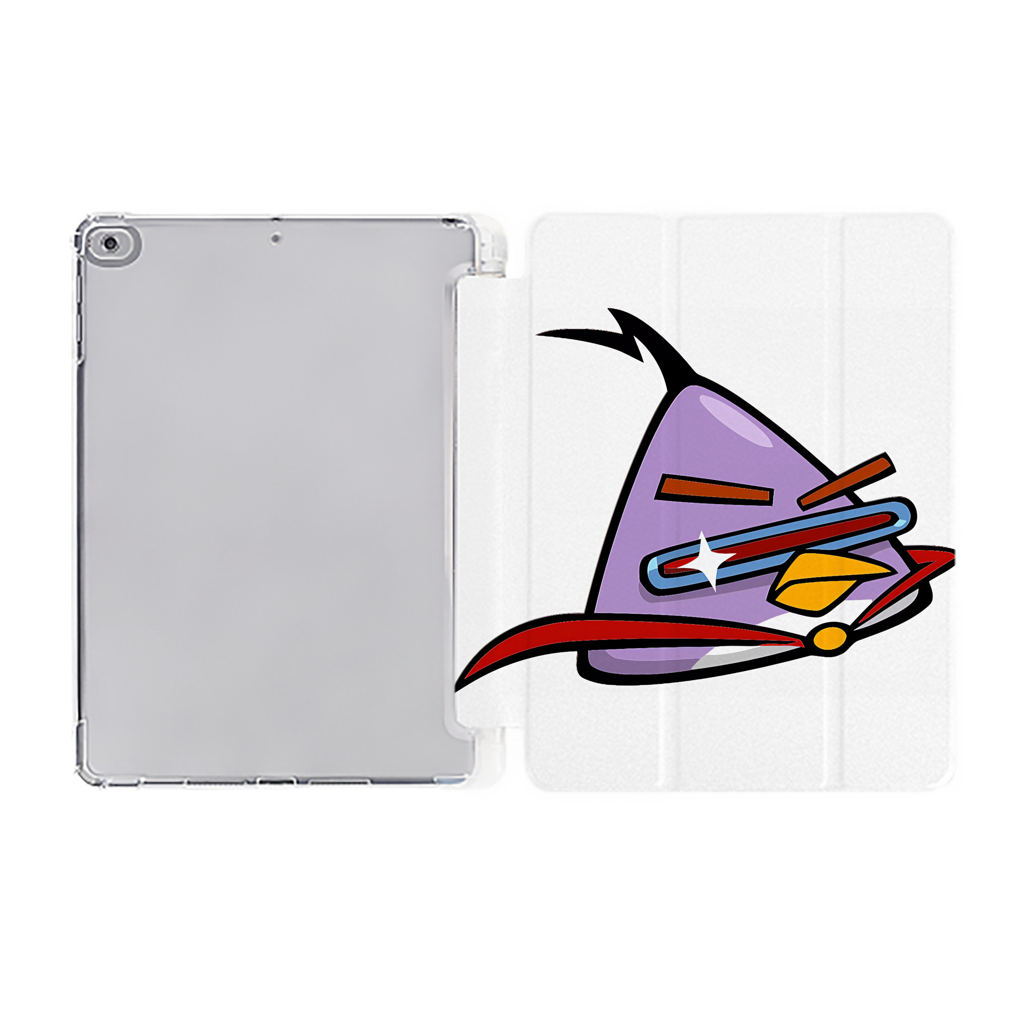 （画像用） Angry Birds アングリーバード IPad ケース ペン収納付き 三つ折りスタンド PUレザー×シリコン 対応機種9.5/10.5/10.9インチ
